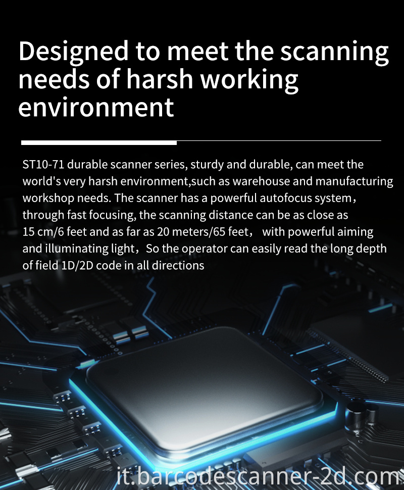 IP68 Proof code reader Industrial 2D Barcode Scanner